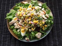 Leftover turkey and mango salad